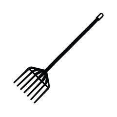 Isolated Rake Clipart