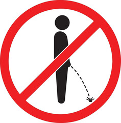 NO PEEING sign. Vector illustration


