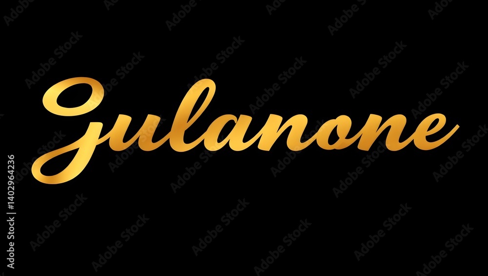 Fototapete minimalist gold text with a smooth gradient effect.