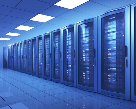 Server Room Interior (1) - Powered by Adobe
