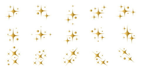Sparkle star icons. Shine icons. Stars sparkles vector eps
