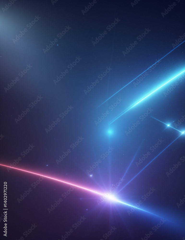 Wall mural abstract light background - abstract blue background with light flashes - generative ai