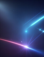 abstract light background - abstract blue background with light flashes - Generative AI