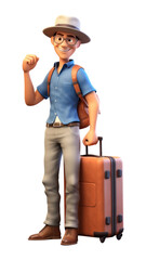 PNG Suitcase luggage headwear portrait.