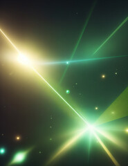 abstract light background - abstract green background with light flashes - Generative AI
