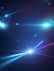 abstract blue background - abstract blue background with light flashes - Generative AI