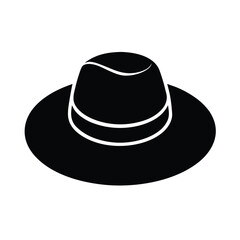 Isolated Wide Brim Hat Illustration