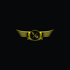 Luxury Winged Badge with Monogram
