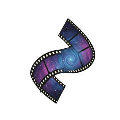 Cosmic Film Reel A Galaxy's Cinematic Journey