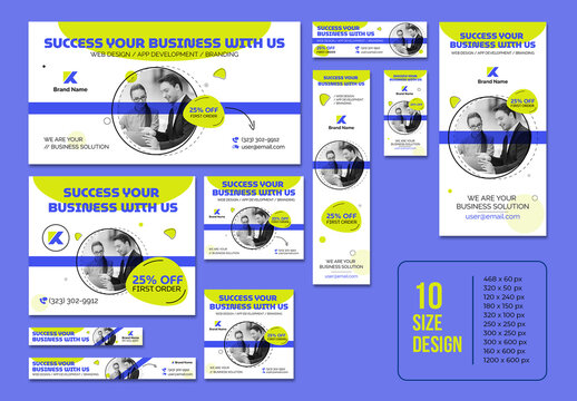 Modern Web Business Banner Template Design