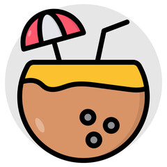 Modern design icon of coconut water