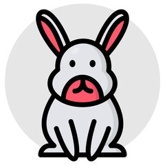 A cute design icon of rabbit