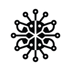 ai company logo with neural network symbol  