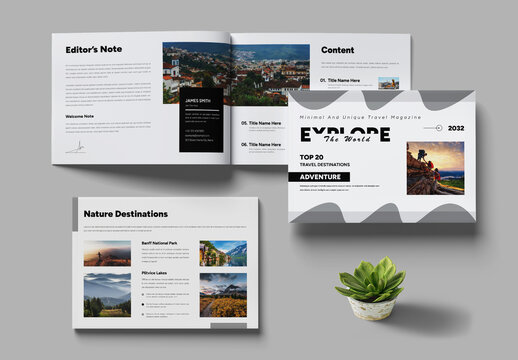 Travel Magazine Template Layout