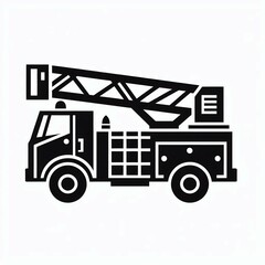 Ladder Fire Truck Icon Emergency Vehicle Image Suitable for digital content
