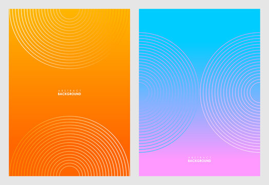 Modern abstract covers set, minimal covers design. Colorful cicle background, vector illustration.