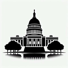 National Capitol Building Illustration suitable for urban planning presentation