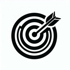Target with Arrow Graphic in Black and White suitable for social media graphic