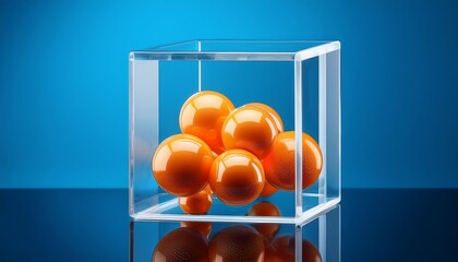 box of orange balls 