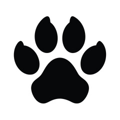 cat paw print vector silhouette © BIMALKUMAR