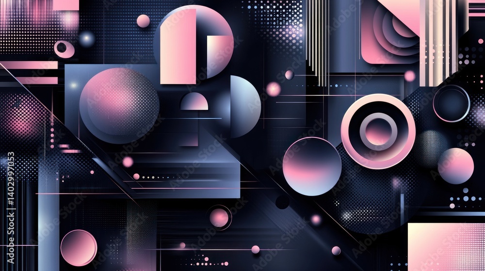 Aufkleber sophisticated abstract background with geometric shapes and patterns