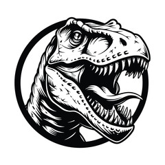 Vector cartoon fish head illustration, a wild animal design