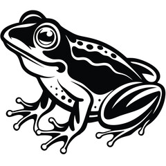 Frog isolated vector, Frog silhouette vector art