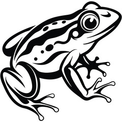 Frog isolated vector, Frog silhouette vector art