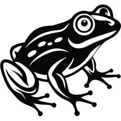 Frog isolated vector, Frog silhouette vector art