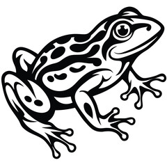 Frog isolated vector, Frog silhouette vector art