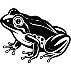 Frog isolated vector, Frog silhouette vector art