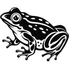 Frog isolated vector, Frog silhouette vector art