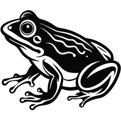 Frog isolated vector, Frog silhouette vector art