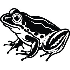 Frog isolated vector, Frog silhouette vector art
