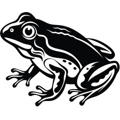 Frog isolated vector, Frog silhouette vector art