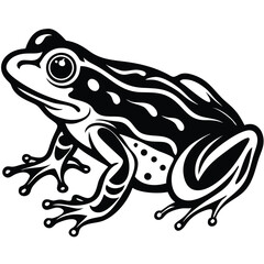 Frog isolated vector, Frog silhouette vector art