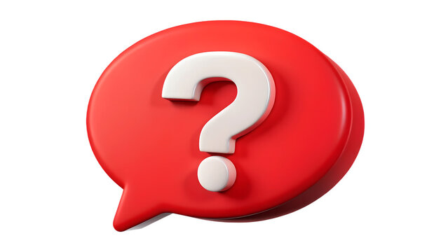 recommend clip art: Red speech bubble, white question mark