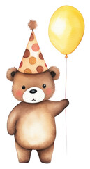 Fototapeta premium PNG Bear balloon cartoon party.