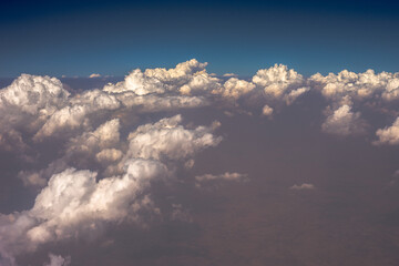 View from the sky, cloud, a group of clouds in the sky