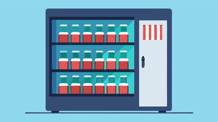 Fototapeta premium Sample Storage A refrigerator or storage unit filled with labeled racks of DNA samples. Each vial has a clear label showing the sample ID and date.
