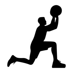 silhouette of a basketball player