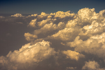 View from the sky, cloud, a group of clouds in the sky