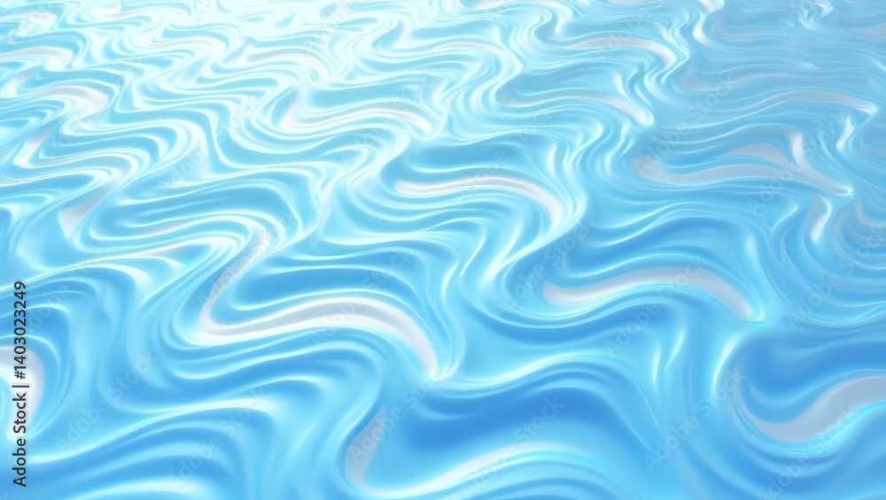 Poster abstract blue water surface with swirling patterns. It is serene and calming