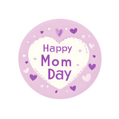 Naklejka premium minimal circle badge with heart icon and text 