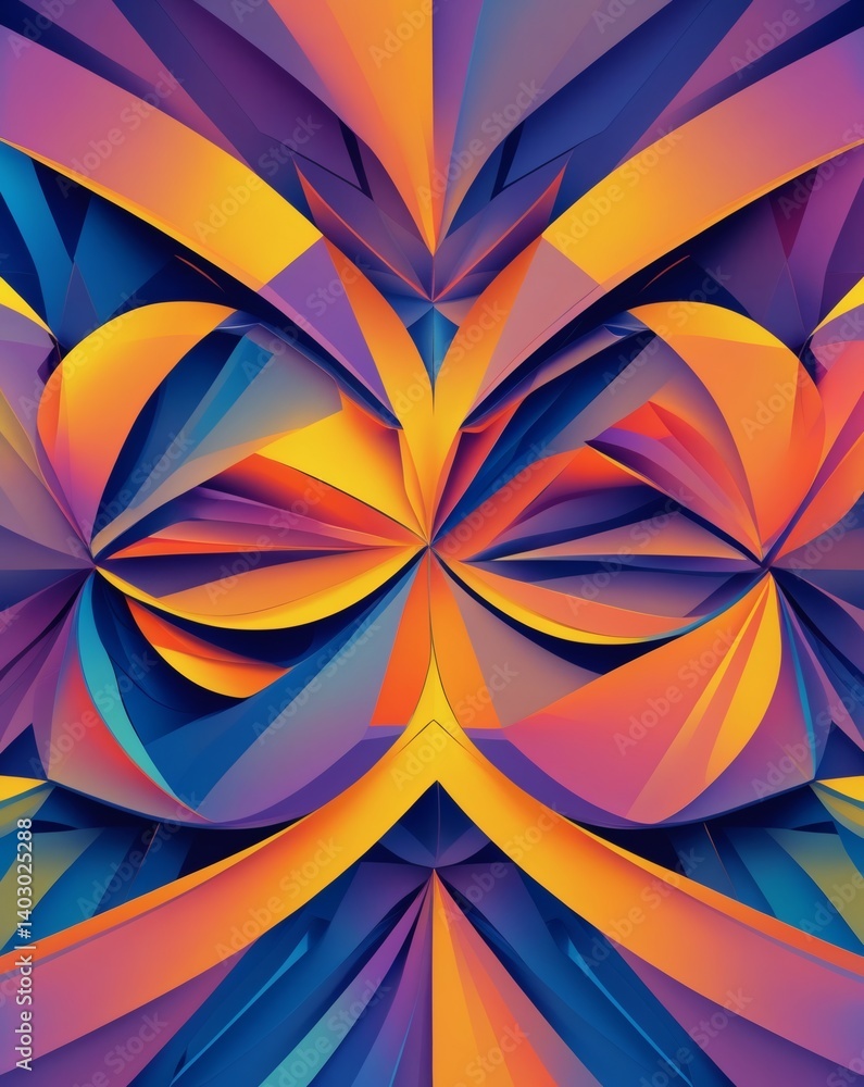 Poster abstract colorful geometric pattern