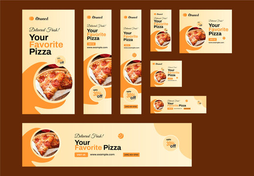 Pizza Web Banner Layout  Design