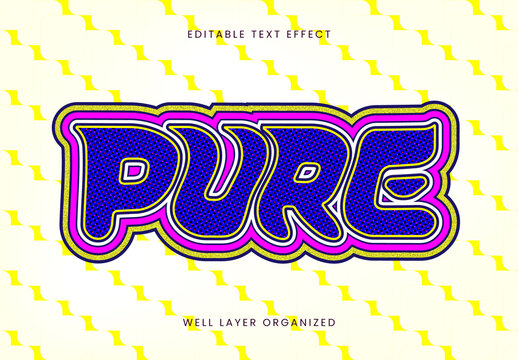 Pure Text Effect Design Template