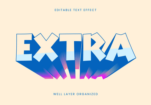 Extra Text Effect Design Template