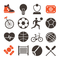 Health and Sports Icon Set for Fitness Lifestyle