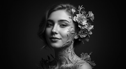 Portrait of a Peaceful Young Woman